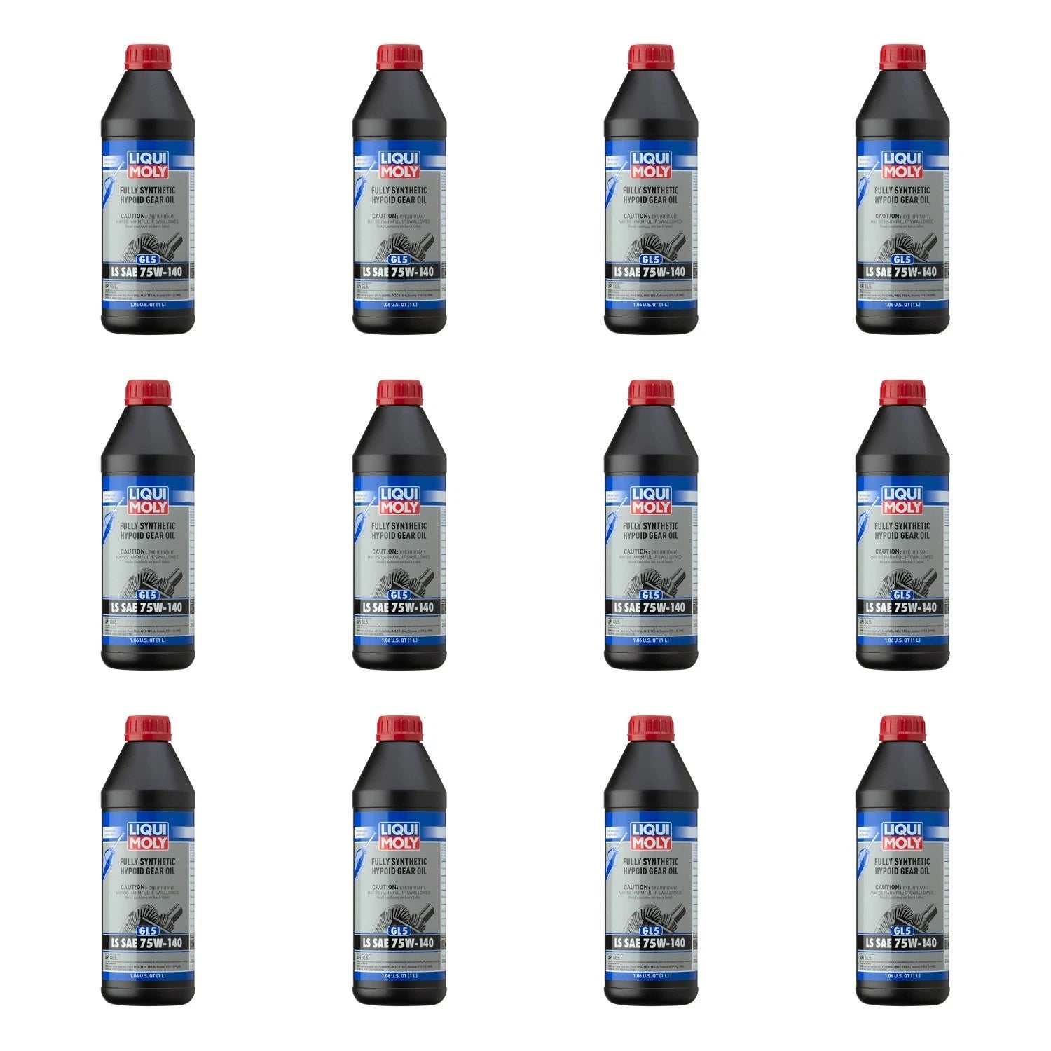 Set of 12 Liqui Moly Fully Synthetic Hypoid Gear Oil GL5 LS SAE 75W-140