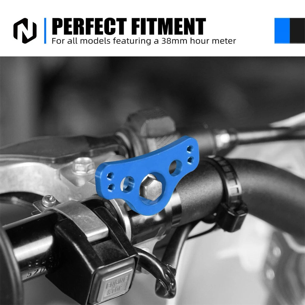 CNC 38mm Hour Meter Mount Bracket for Yamaha YZ125 YZ250 YZ450 (2000–2023)