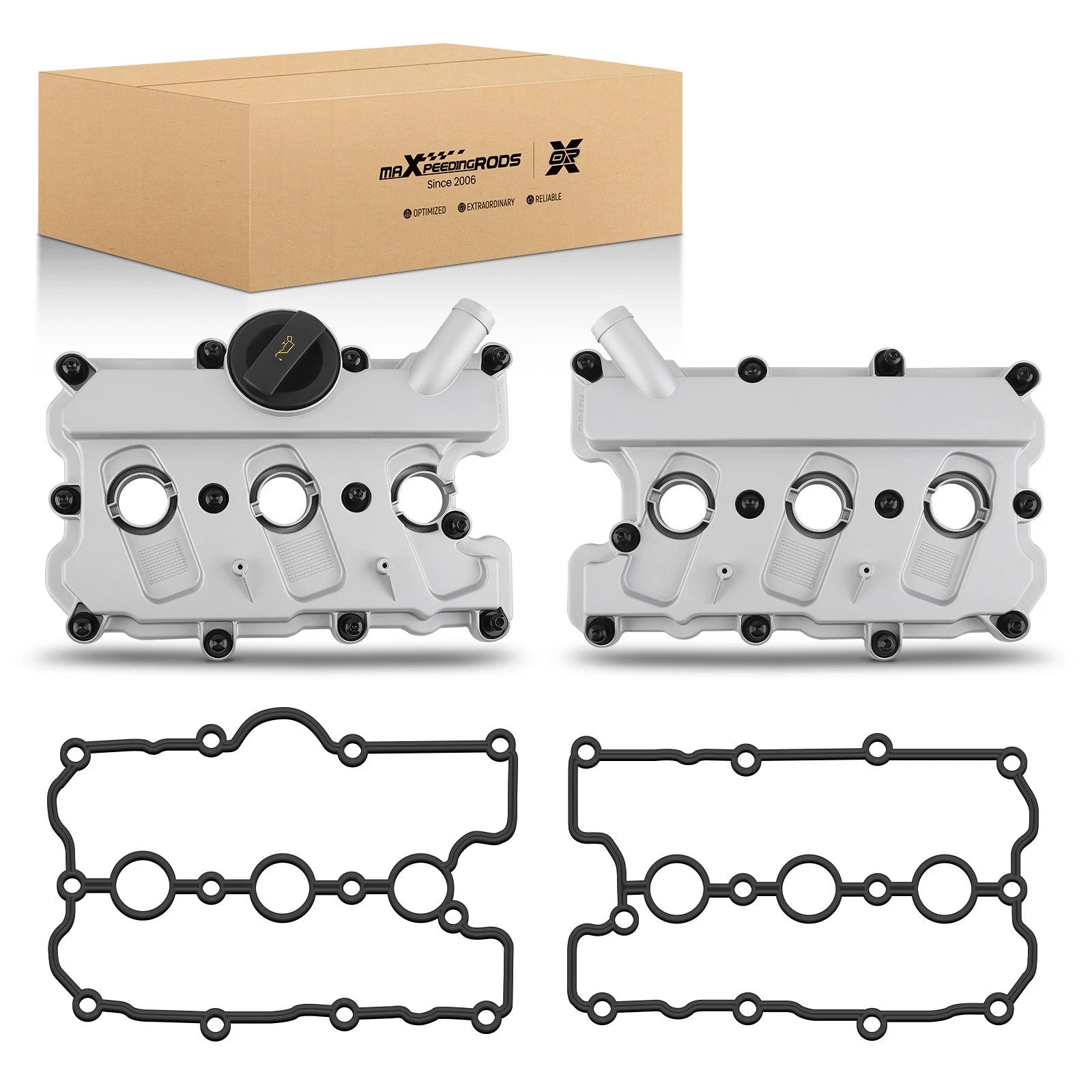 Engine Valve Cover (2) for Audi VW A4 A5 A6 S4 S5 Q5 (2009–2017)