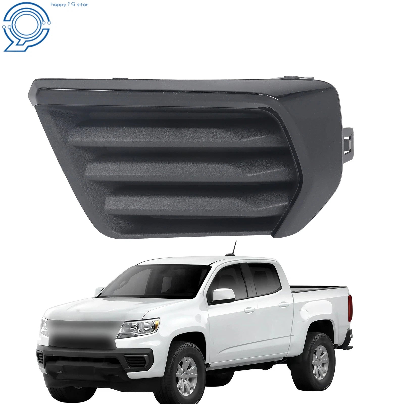 Fog Light Lamp Cover Trim for Chevrolet Colorado (2021–2022) Black LH