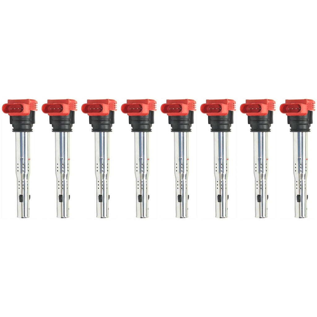 Set of 8 Ignition Coils for VW Audi Q7 A6 R8 Porsche Cayenne A7 S5 Q5 S4