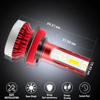 6000K Xenon White COB LED Fog Light Bulbs for Audi A3 A4 (2011-2018)
