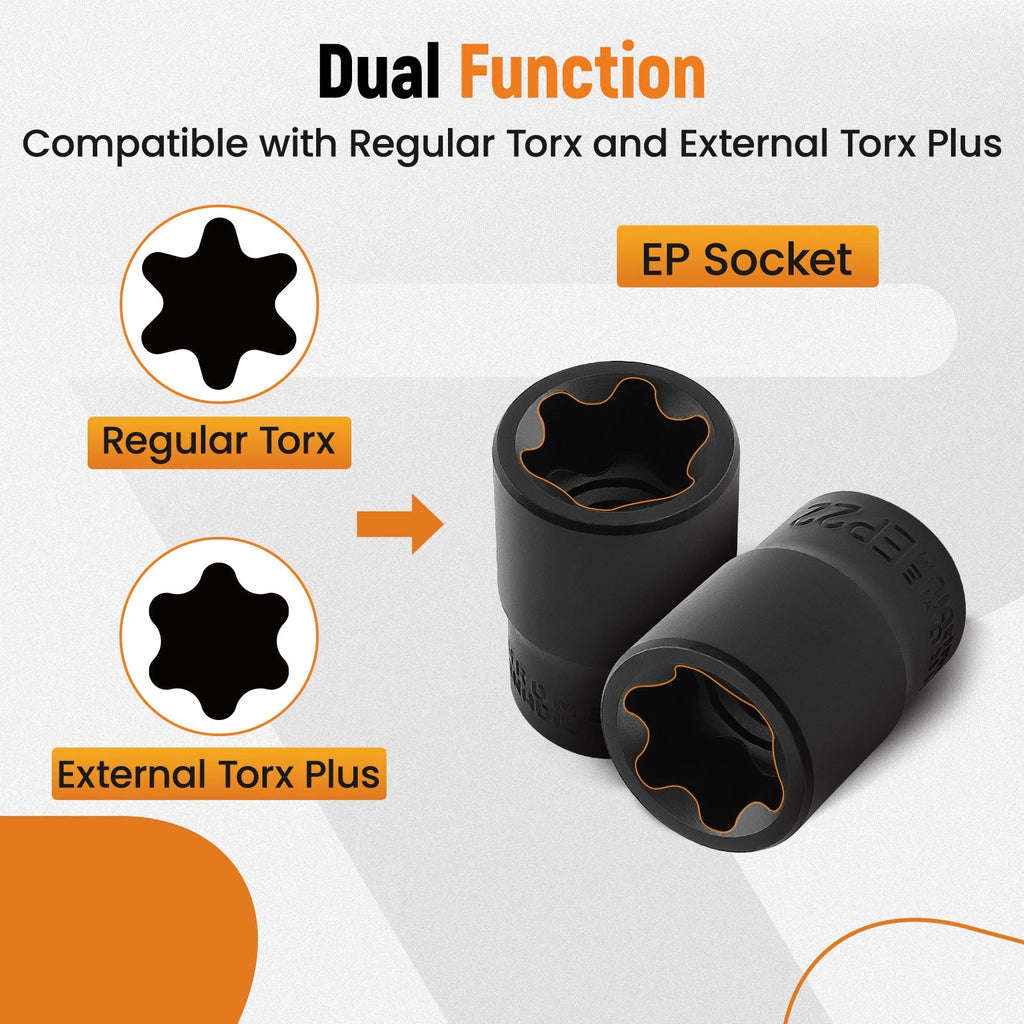 6-Point External Plus Socket Set for Tesla Battery Cover (2017–2023)