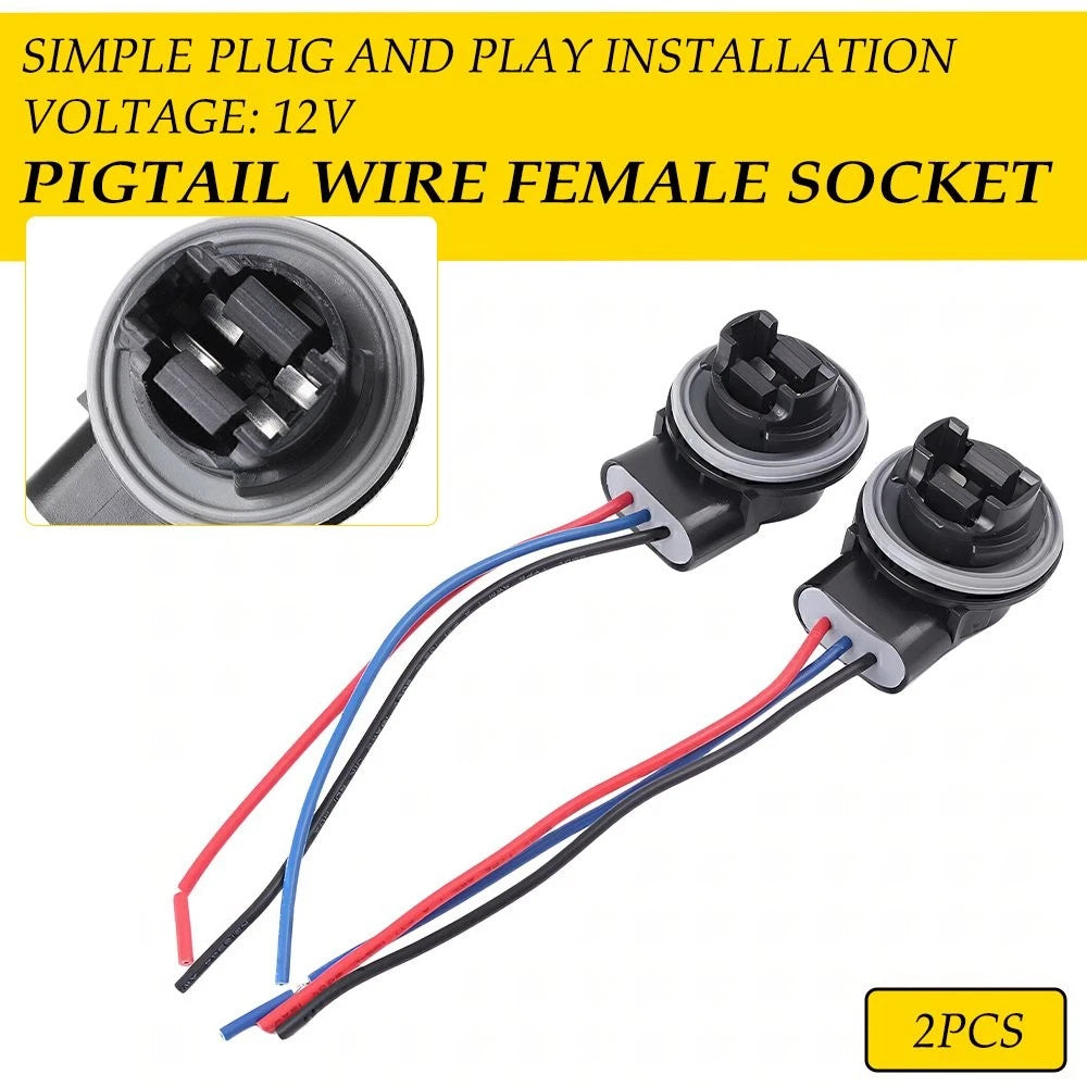 Universal Pigtail Wire Female Socket 3157 S for EV (Fitment Specific)