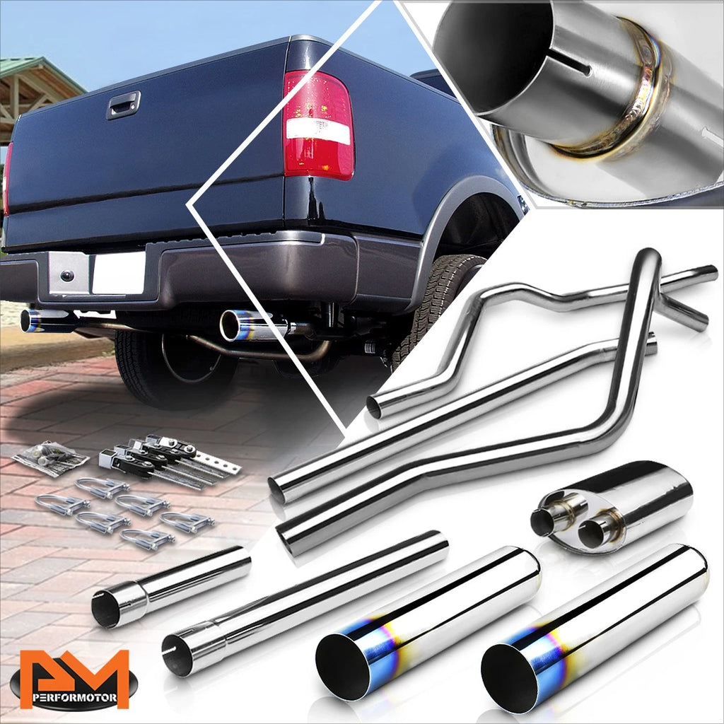 Dual 3.5" Catback Exhaust System for Ford F150 4.6L/5.4L V8 (2004–2008)