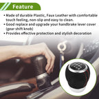 6 Speed Manual Gear Shift Knob for Subaru Impreza STI (2009–2018) Faux Leather Black