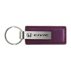 Purple Leather Keychain - Officially Licensed for Honda Civic