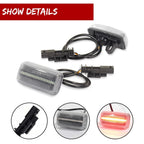 Set of 2 Clear Red LED Side Marker Lights for Chevy GMC 2500HD 3500HD