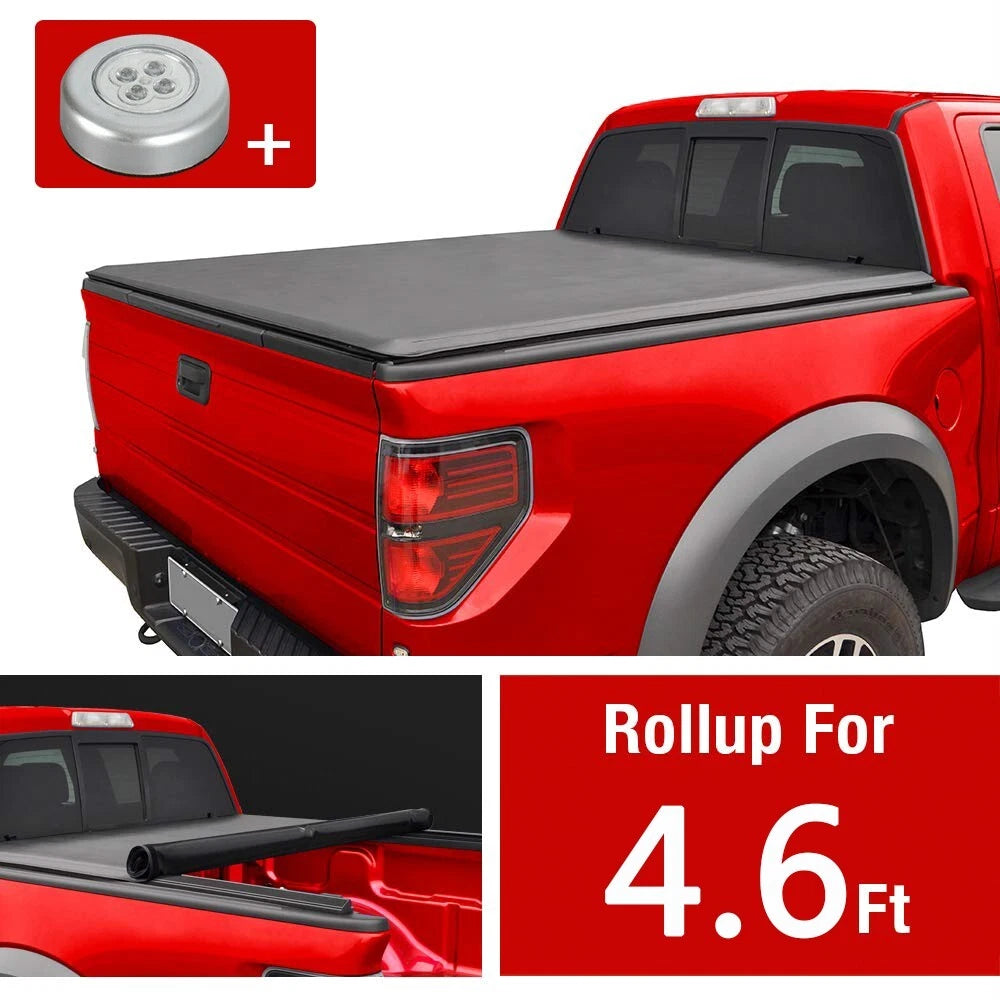 Set of 4.6FT Roll Up Tonneau Cover for Ford Maverick (2022–2024) Waterproof