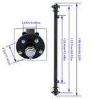 3500lbs 5 Lug Axle for 61" Hub Face, 46" Spring Center, 48" Wide Frame