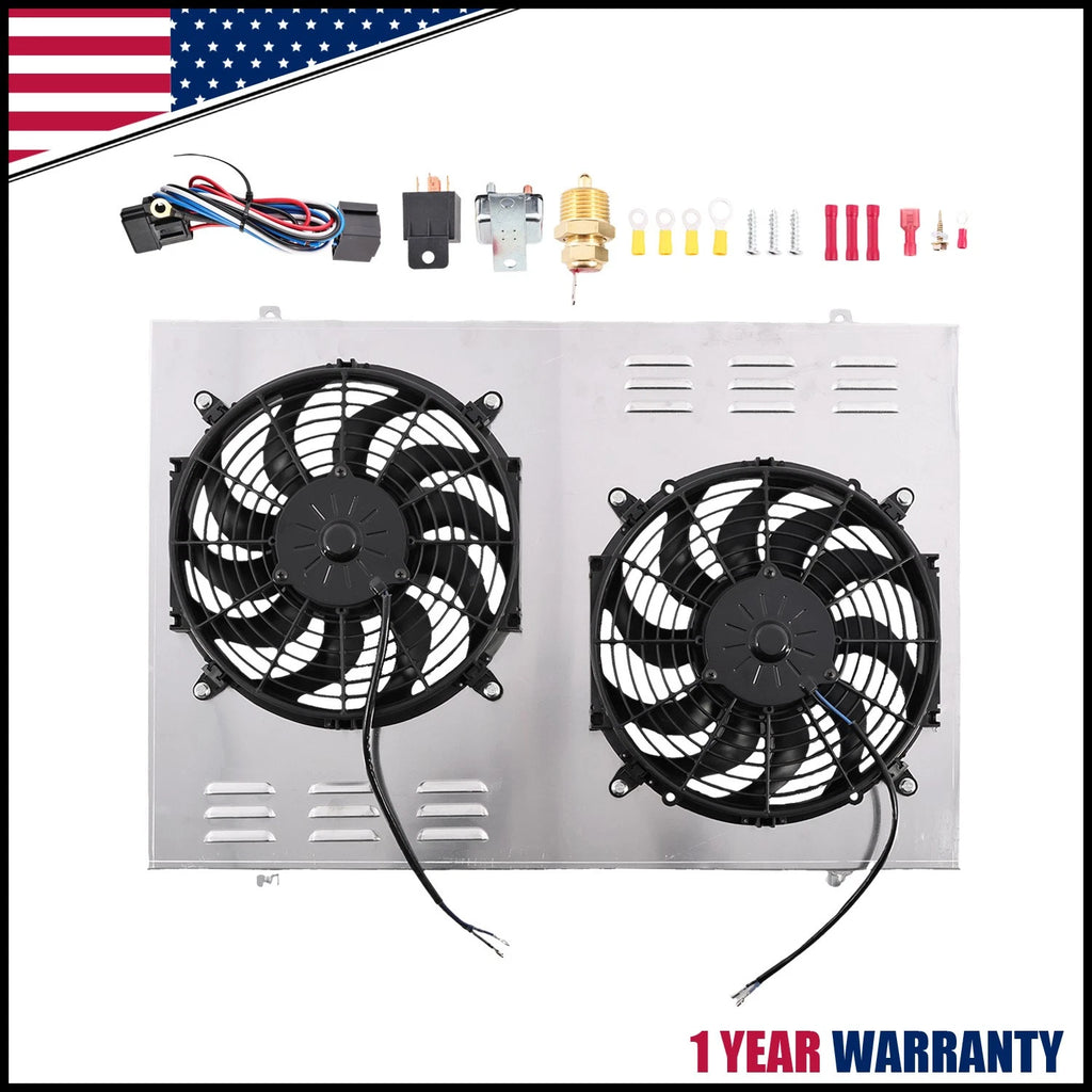 Electric Radiator Fan + Shroud for Chevy C/K C10 C20 C30 K10 K20 K30 (1973–1987)