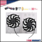 Electric Radiator Fan + Shroud for Chevy C/K C10 C20 C30 K10 K20 K30 (1973–1987)