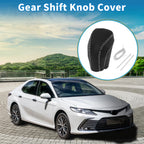Gear Shift Knob Cover for Toyota Camry (2018–2024) Black Gray Faux Leather