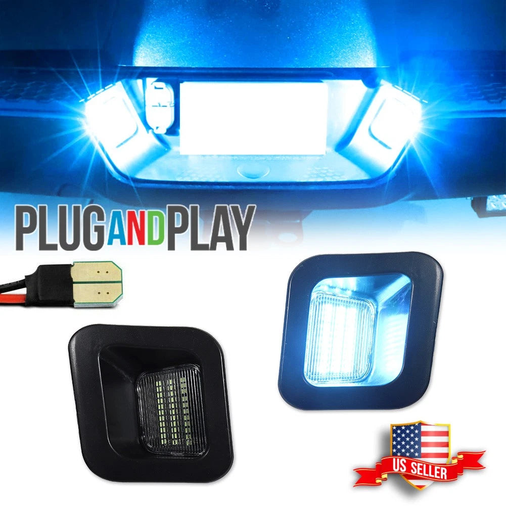2X Ice Blue LED License Plate Lights for Dodge RAM 1500 2500 3500 (2003–2018)