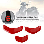 Front Horn Cover Trim for Vespa Sprint 300, GTS 300, GTV (2014–2023) Red T9