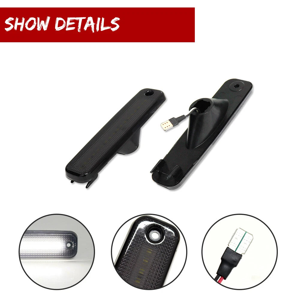 Black Lens White LED Front Side Marker Parking Lamps for Toyota Celica (94–99)