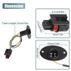 2 x License Plate Light Wiring Harness Socket for Dodge Ram 1500 (2009-2018)