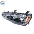 Black Housing Headlight for Mitsubishi Lancer EVO X (2008–2017) Left Side Halogen
