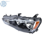 Black Housing Headlight for Mitsubishi Lancer EVO X (2008–2017) Left Side Halogen