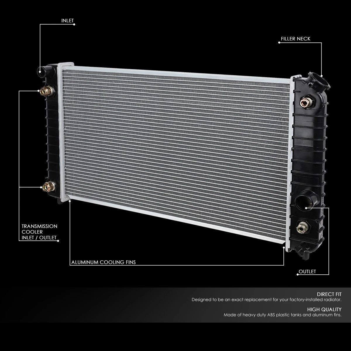 Aluminum Core Radiator for Chevy Blazer/GMC Jimmy (1996–2005) DPI 1826