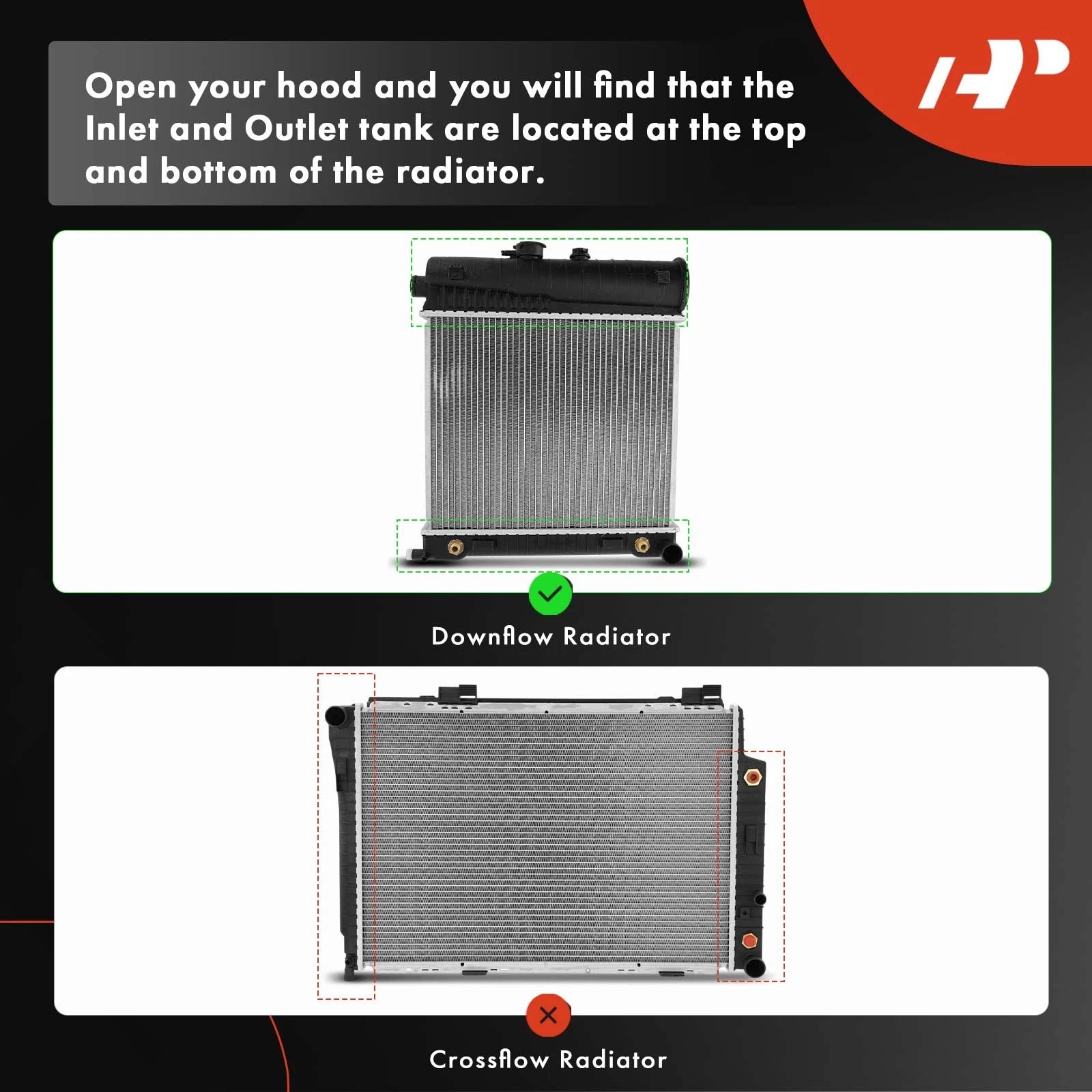 Radiator with Oil Cooler for Mercedes-Benz C230 (1999–2000)