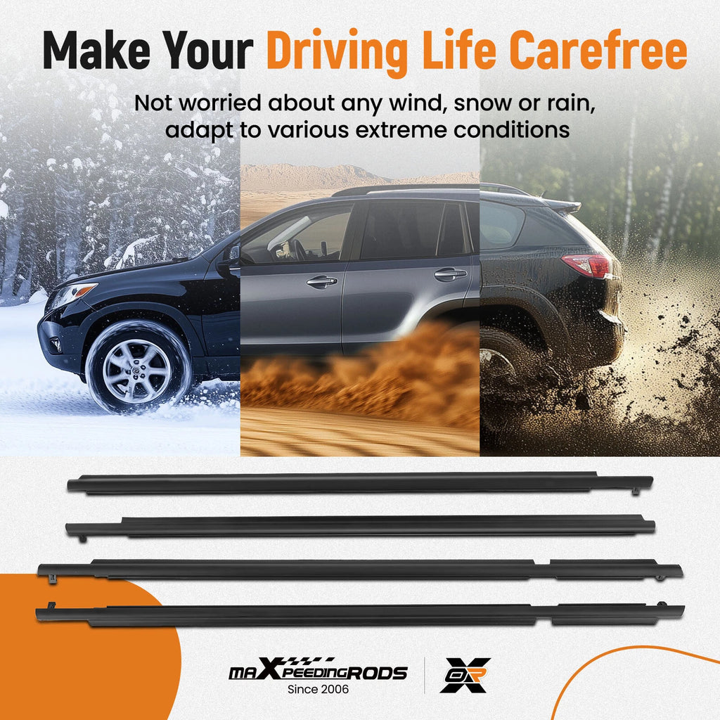 Set of 4 Window Seal Weatherstrip for Toyota RAV4 (2006–2008)