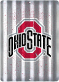 Corrugated Metal Sign for Ohio State Buckeyes (12" x 18")