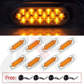 8x LED signal lights for Kenworth Trunk (Sealed) + 3/4" Round Red Lights