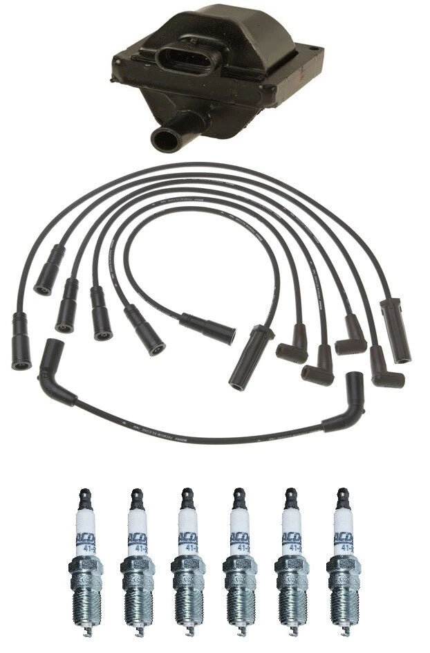 Ignition Wires & Spark Plugs Kit for GMC P3500, Chevy C1500 (1996–2000)