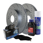 Front Brake Kit 330mm Drilled Disc & Akebono Pads for Cadillac Chevy GMC