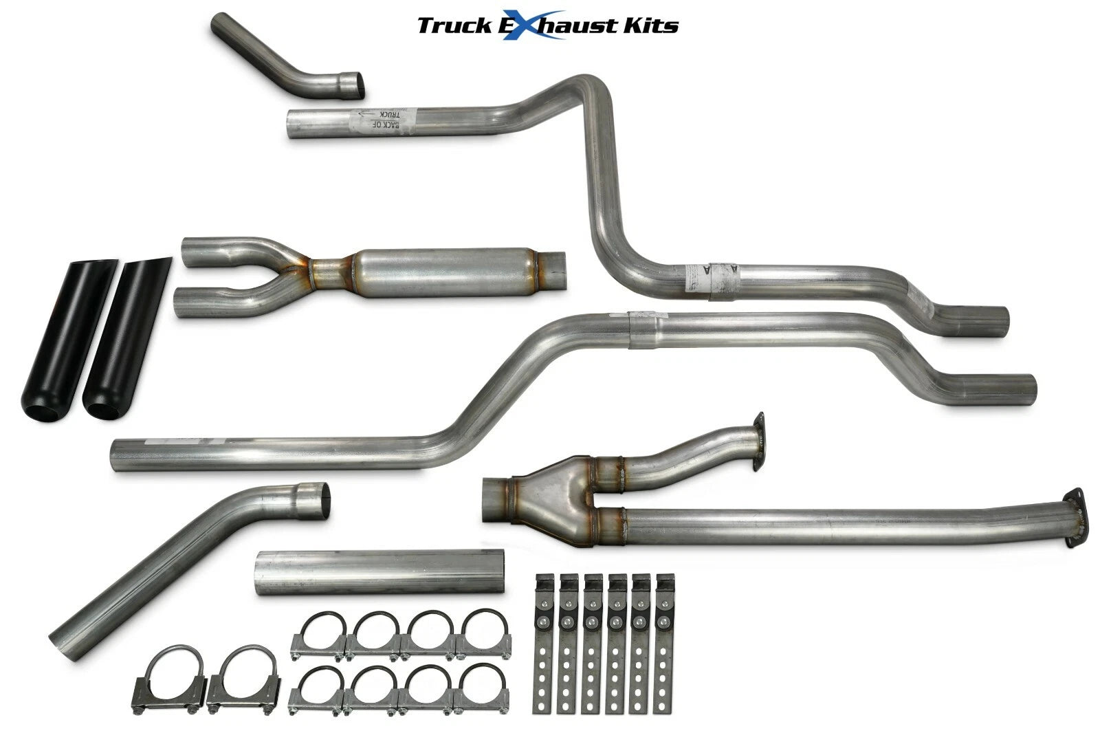 2.5" Dual Exhaust Kit for Toyota Tundra (2014–2021) Black Tip