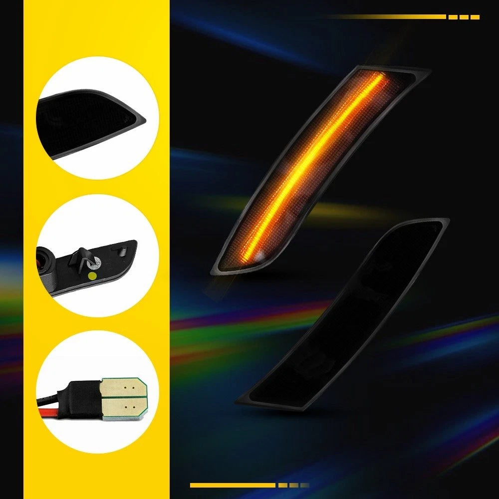 2X Turn Signal LED Side Marker Light Fender Lamps for Cadillac XTS (2013–2017) EPY