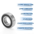 6206VV Deep Groove Ball Bearing for Scooter Skateboard (30x62x16mm)