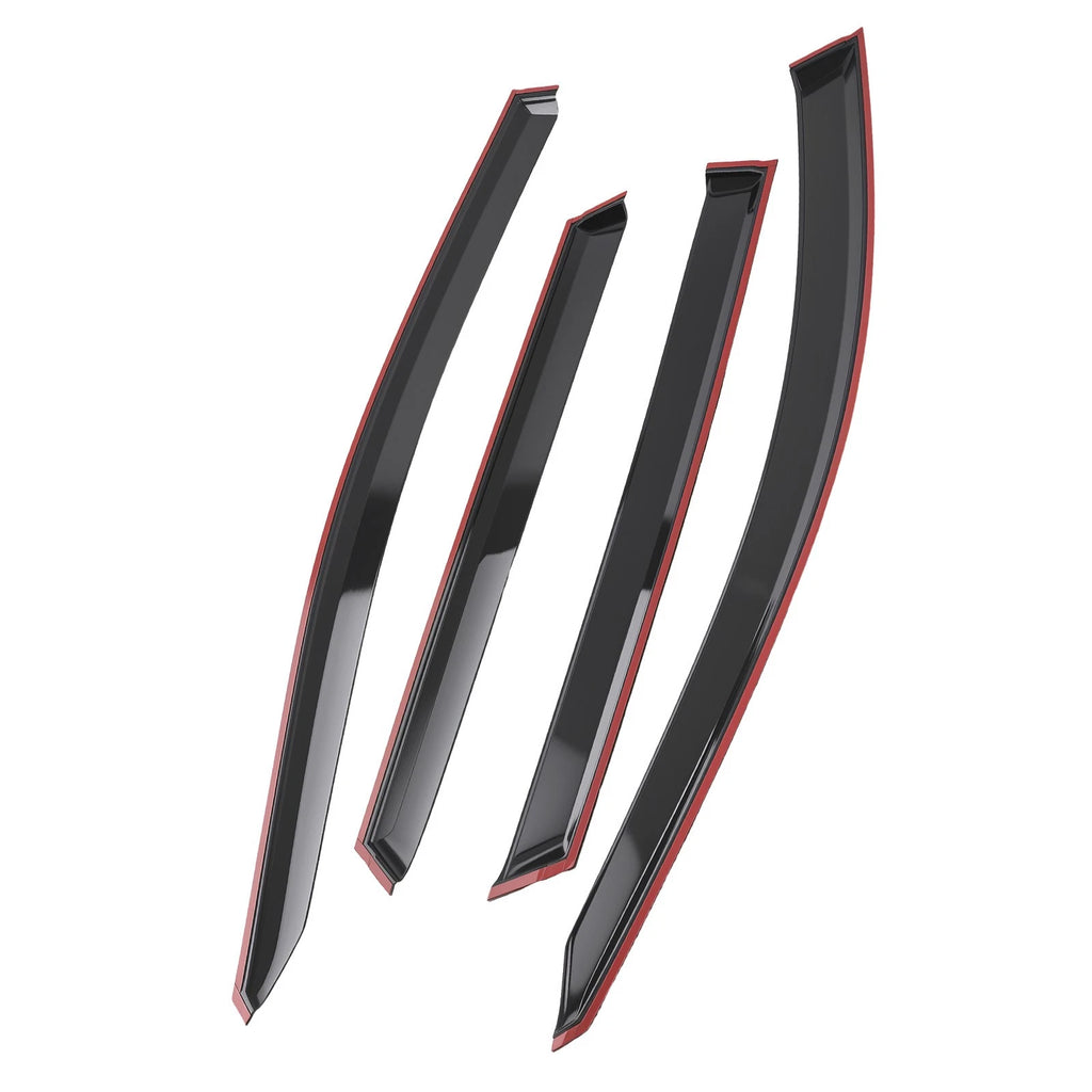 Set of 4 Window Vent Visors for Subaru WRX (2015–2021) Black Rain Guards