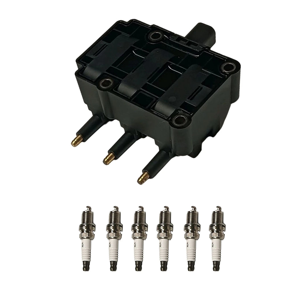Set of 6 Ignition Coils & Iridium Platinum Spark Plugs for Dodge Ram 2500
