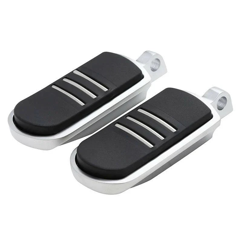 Satin Chrome Footpegs for Harley Touring Limited Softail Fatboy Sportster