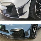 6pcs Carbon Fiber ABS Front Bumper Splitter Fins for Car