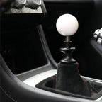 White Acrylic Round Ball Gear Shifter Knob for Manual Transmission Car
