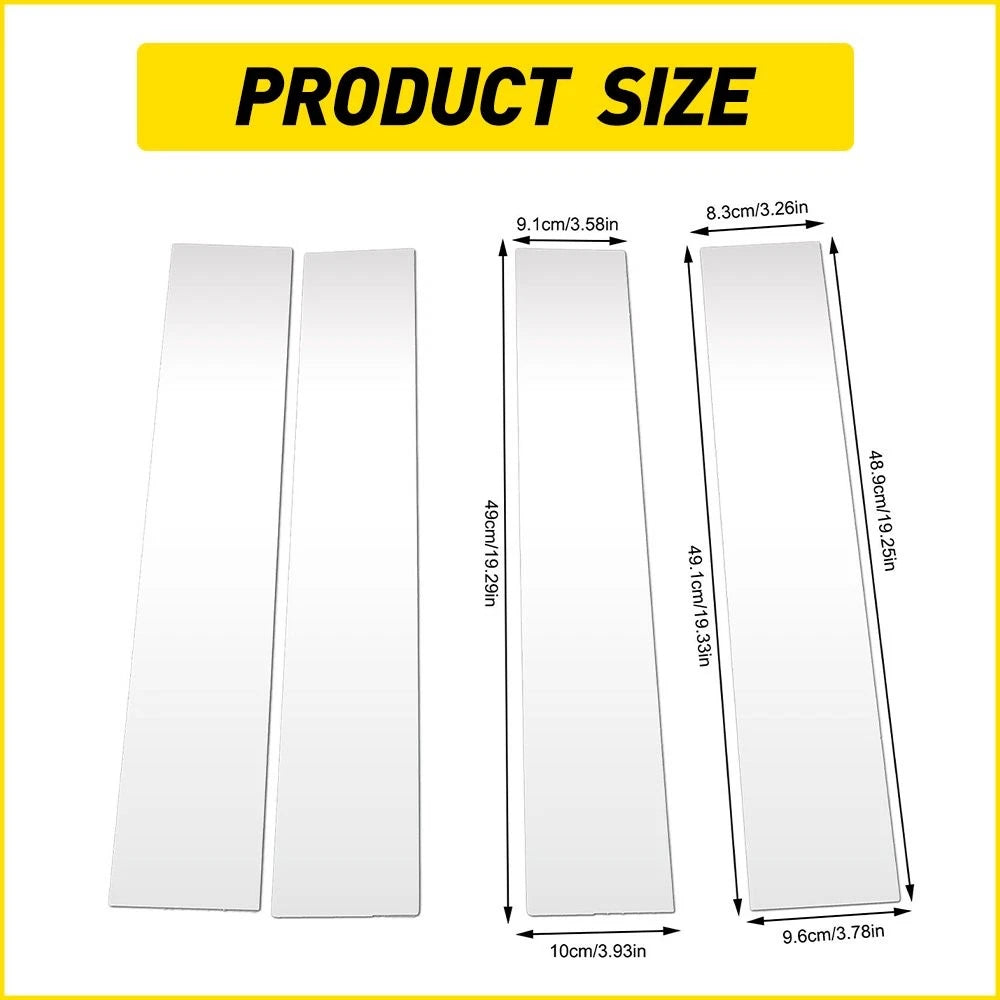 Set of 4 Chrome Pillar Post Door Window Trim for Ford F150 Super Cab (2004–2014)