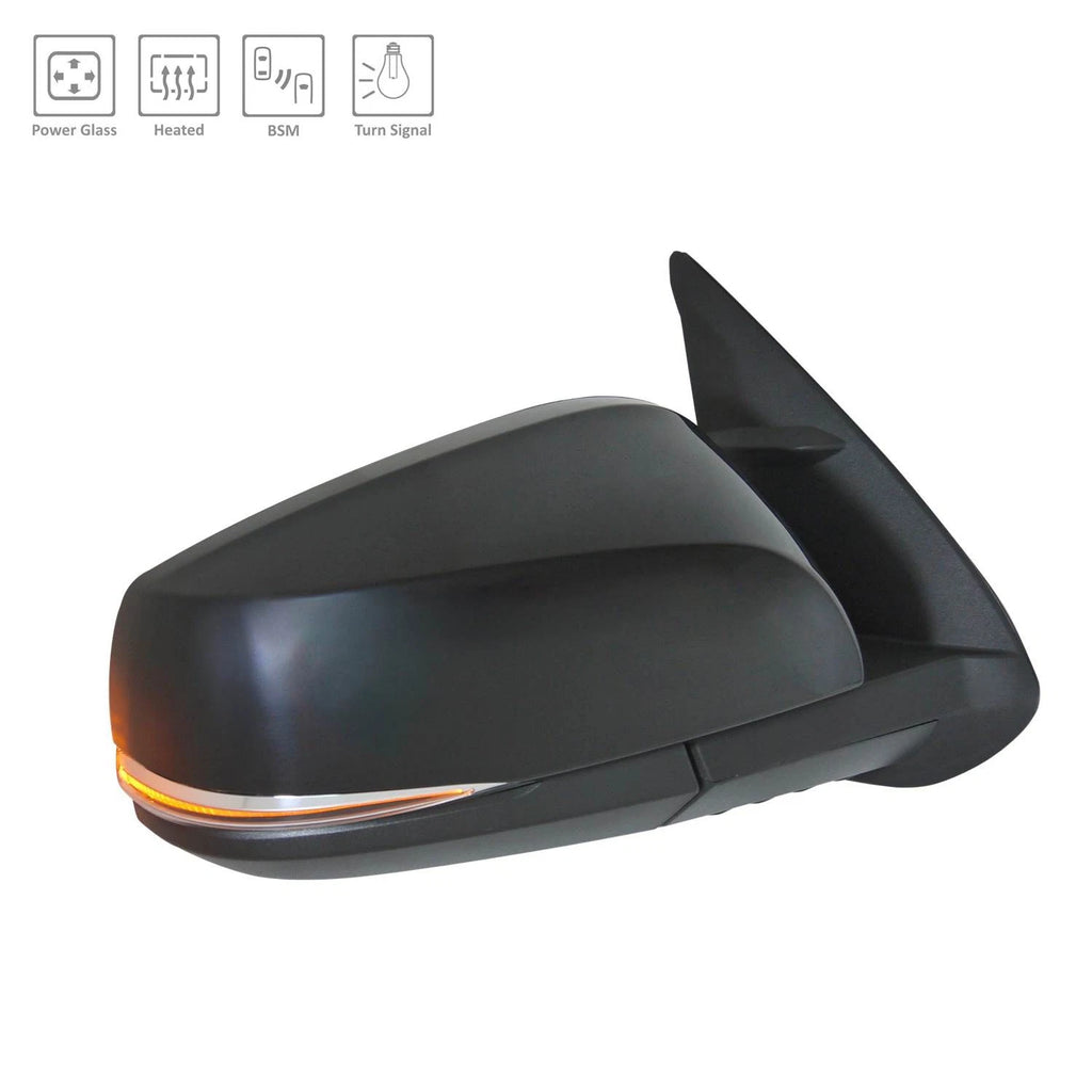 Replacement Ready to Paint Passenger Side Power Door Mirror w/Turn Signal