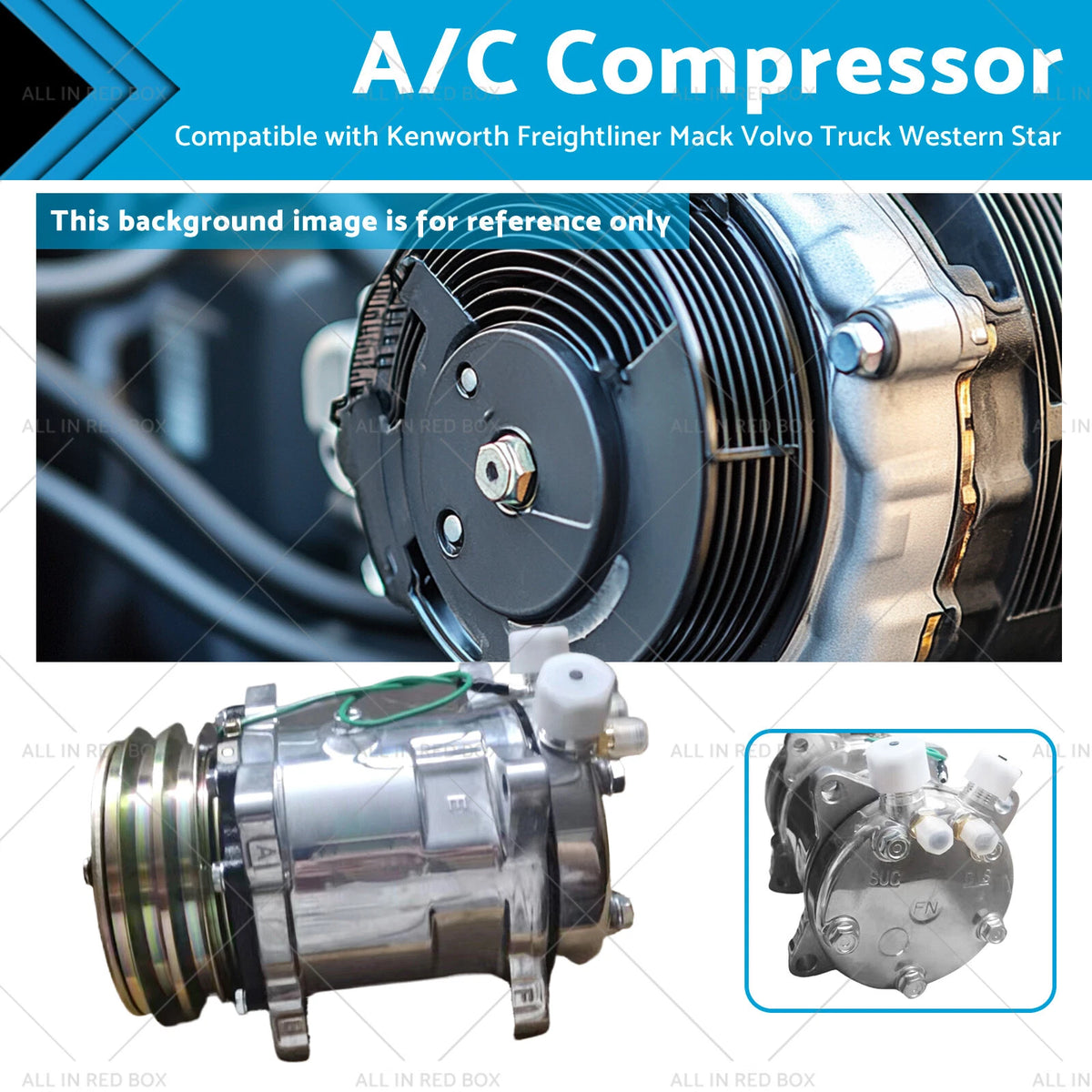 A/C Compressor for Kenworth Freightliner Mack Volvo Truck Western Star