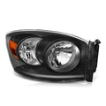 Right Side Headlight for Dodge Ram 1500 2500 3500 (2006) OE Style Black Housing