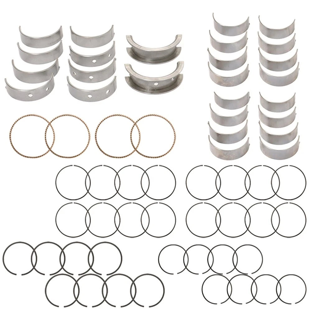 Main & Rod Bearings Kit w/ Piston Rings for Chevrolet LS Gen III IV V8 (4.8L, 5.3L)