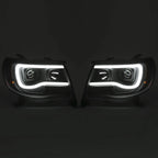 LED Tube Black Projector Headlights for Toyota Tacoma (2005–2011)