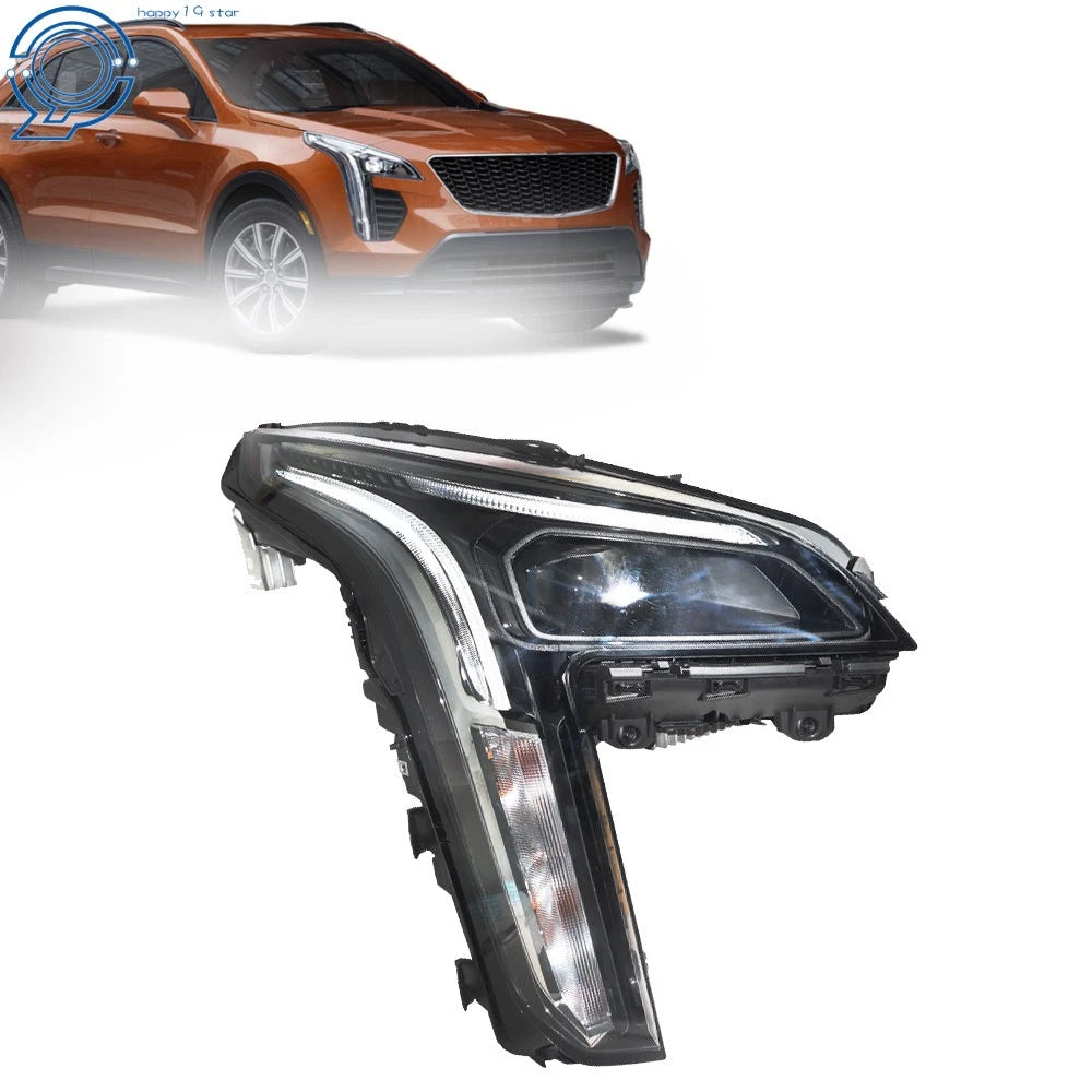 Right Headlight for Cadillac XT4 (2019–2021) Halogen with DRL Chrome Housing