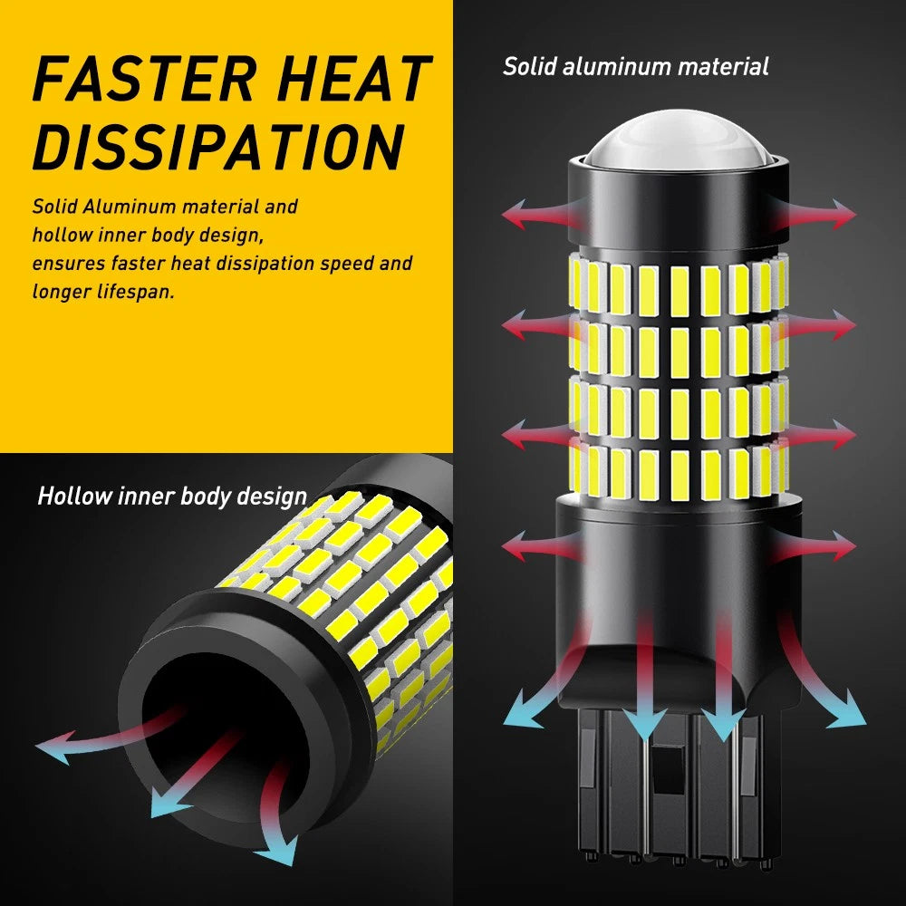 2X LED Backup Reverse Light Bulbs for AUXITO (6000K, 12V)