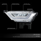 LED Fog Lights for Ford F150 (2021–2023) - Chrome Housing, Clear Lens