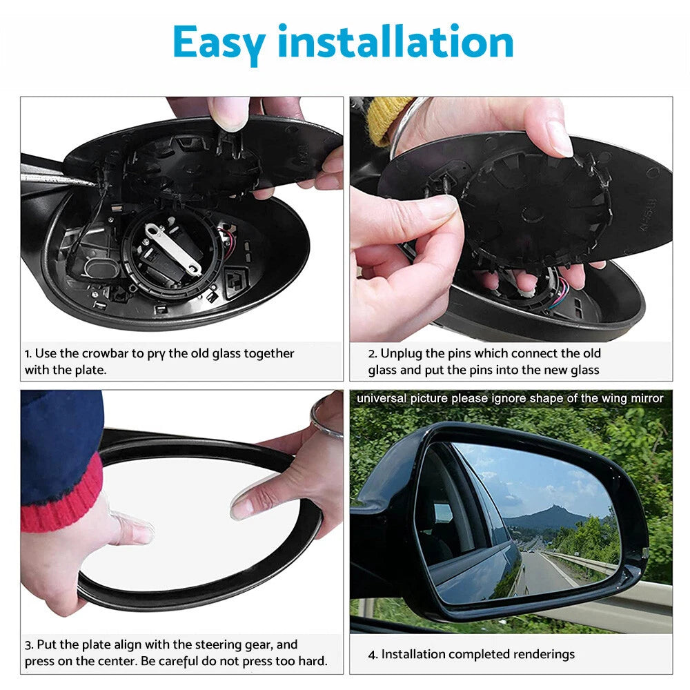 Left Side Mirror Glass for Lexus RX300 RX330 Toyota Hilux (HEATED)