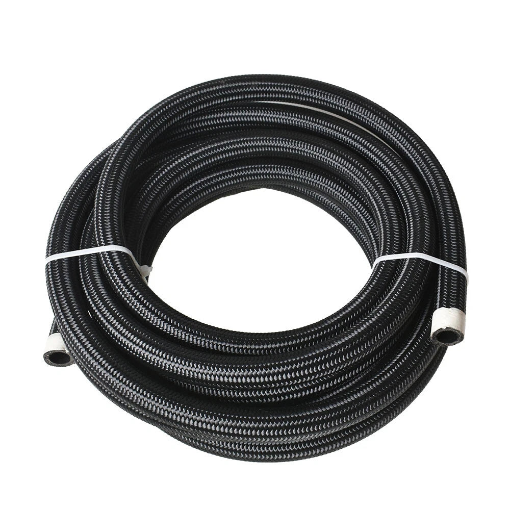 Braided Fuel Hose Line Kit with Swivel Hose End Fittings - 20 Feet