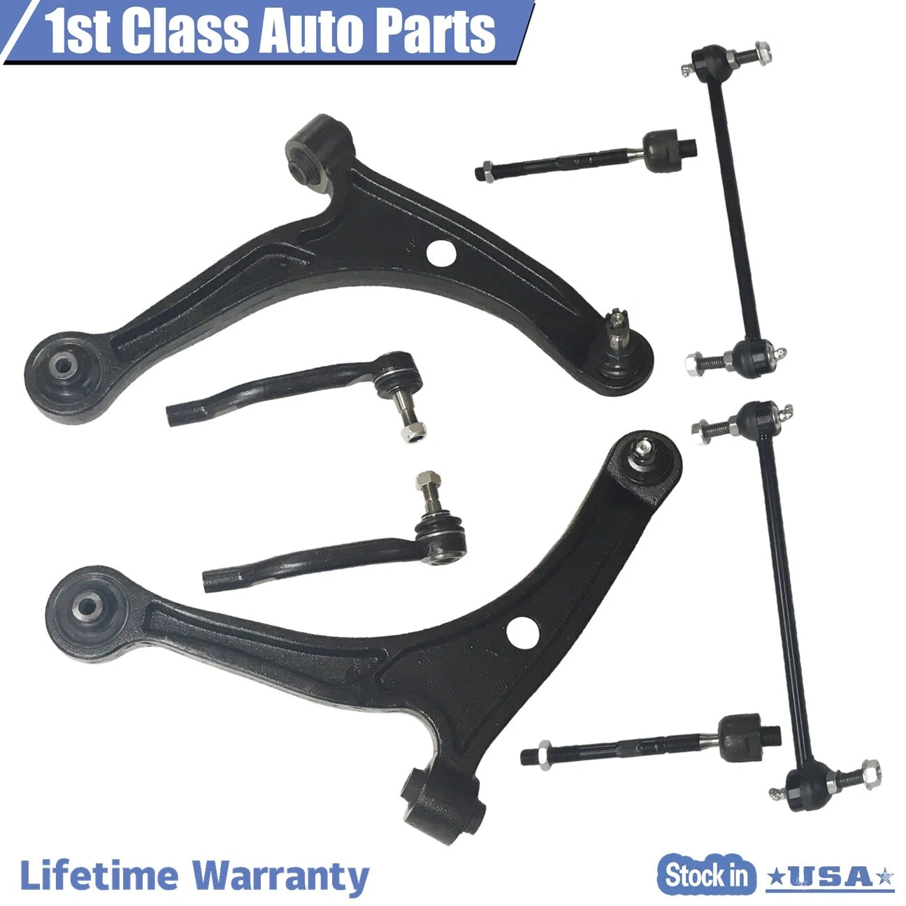8pc Front Suspension Lower Control Arm Kit for Acura MDX Honda Pilot (2001–2005)